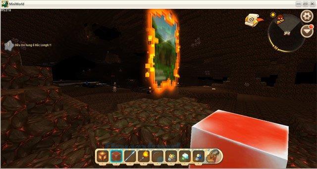 How to build hell portal and find the Black Dragon Boss in Mini World: Block Art