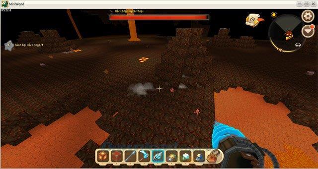 How to build hell portal and find the Black Dragon Boss in Mini World: Block Art