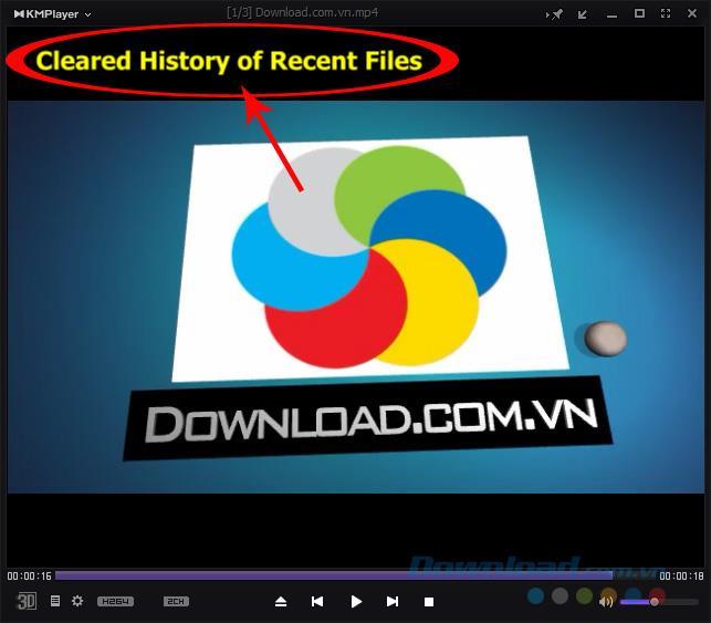 How to delete history viewed on KMPlayer