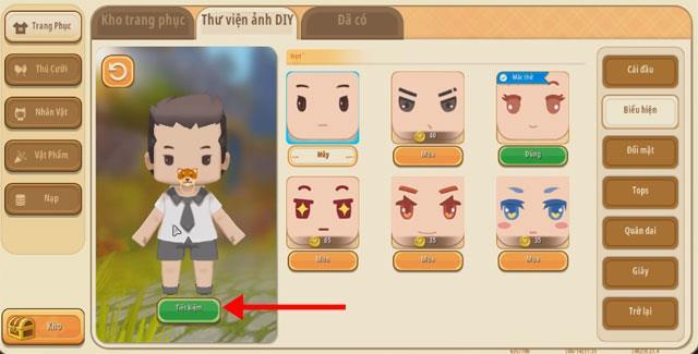 Change skin, change the appearance for characters in Mini World: Block Art