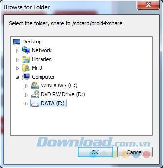 Share data between PC and Droid4X