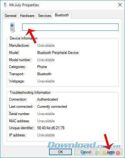 Comment renommer un appareil Bluetooth sur Windows 10