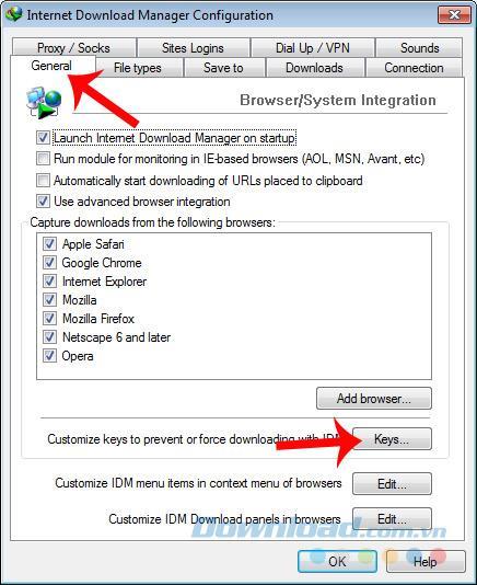 Forcer le navigateur à utiliser Internet Download Manager pour télécharger des données