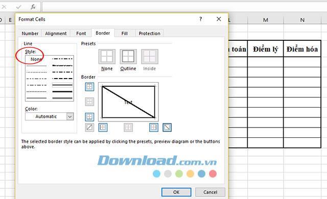 Instructions pour ajouter des lignes diagonales dans Excel