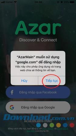 Usando Azar, unapplicazione di video chat gratuita con gli amici
