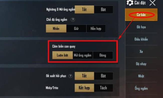 PUBG Mobile: giroscopio e utilizzo