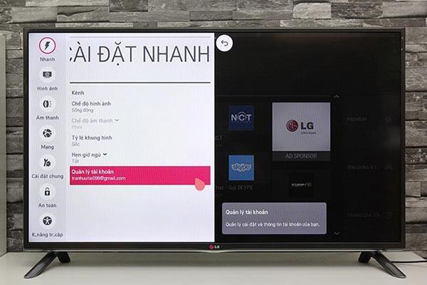 Istruzioni su come creare un account personale su smart TV LG