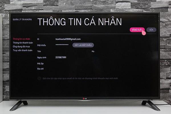 Istruzioni su come creare un account personale su smart TV LG
