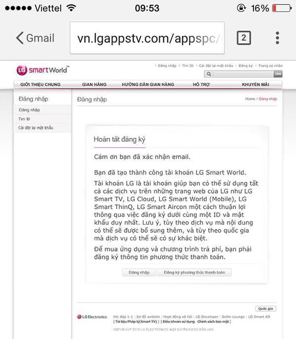 Istruzioni su come creare un account personale su smart TV LG