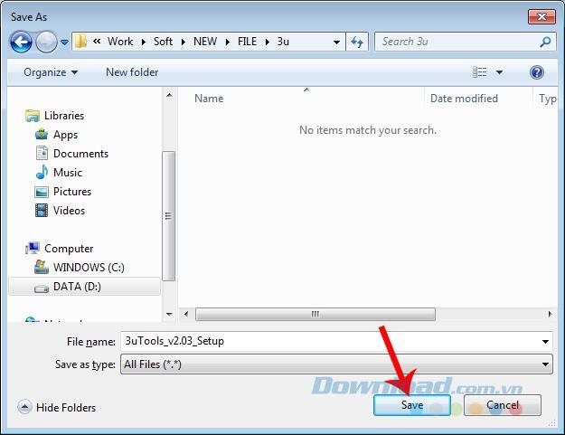 Installa 3uTools sul computer