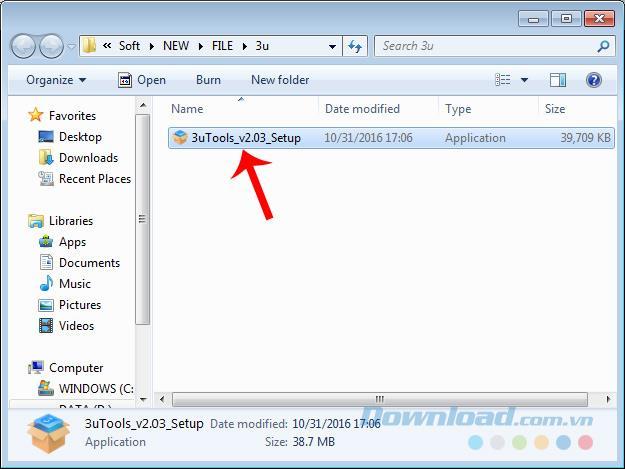 Installa 3uTools sul computer