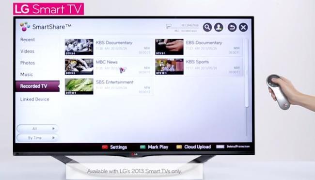 Funzione Time Machine su smart TV LG