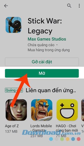 Istruzioni per linstallazione e la riproduzione di Stick War: Legacy sul telefono