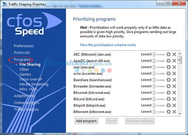 CFosSpeed ​​manuale per velocizzare la connessione a Internet
