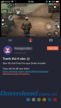 Istruzioni per luso di Omlet Arcade per guardare il gioco in diretta streaming