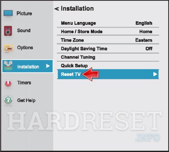 TOSHIBA 40L5435DG Reset TV