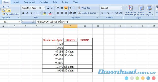 Come determinare i numeri pari e dispari in Excel