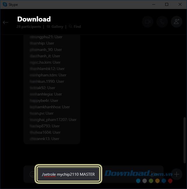 Come aggiungere un amministratore a un gruppo di chat di Skype