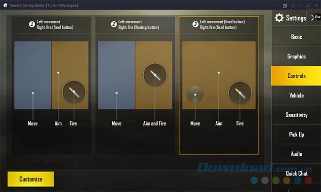 Configura la tastiera virtuale per giocare a PUBG Mobile su Tencent Gaming Buddy