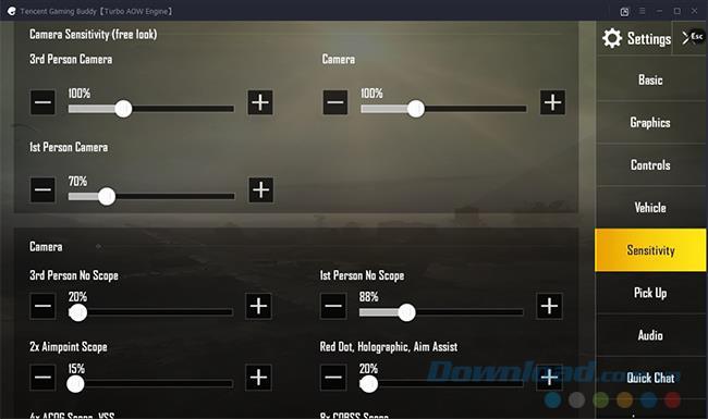 Configura la tastiera virtuale per giocare a PUBG Mobile su Tencent Gaming Buddy