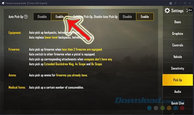 Configura la tastiera virtuale per giocare a PUBG Mobile su Tencent Gaming Buddy