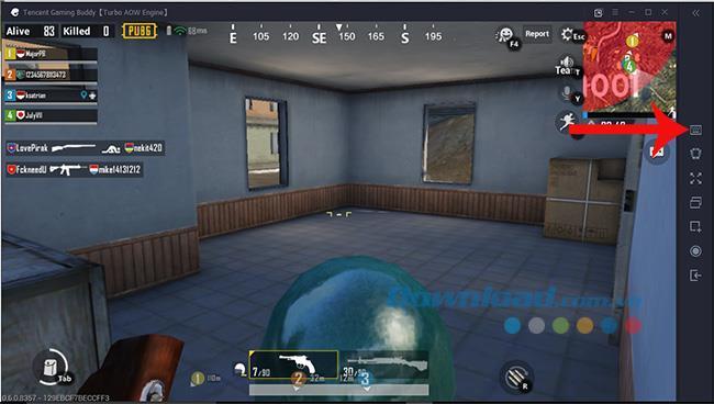 Configura la tastiera virtuale per giocare a PUBG Mobile su Tencent Gaming Buddy