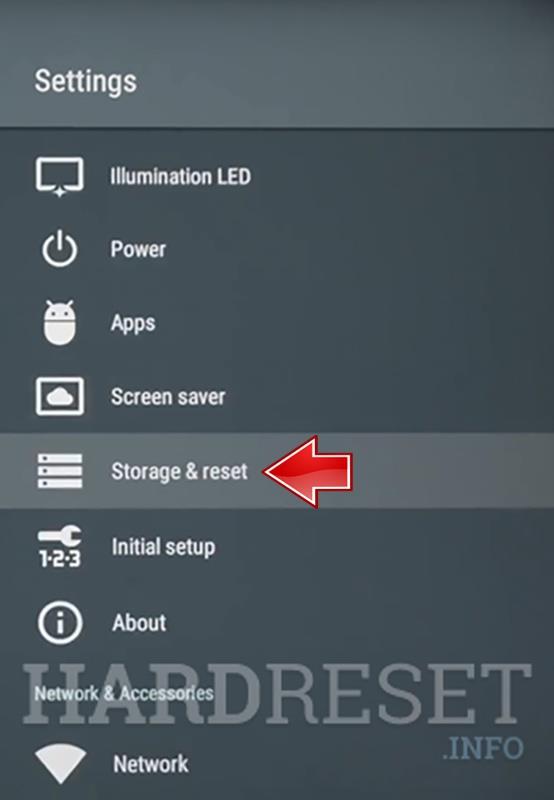 TCL 55EP660 Select storage & reset