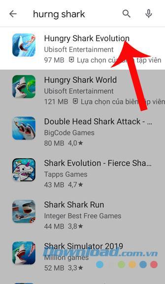 Istruzioni per linstallazione e la riproduzione di Hungry Shark Evolution sul telefono