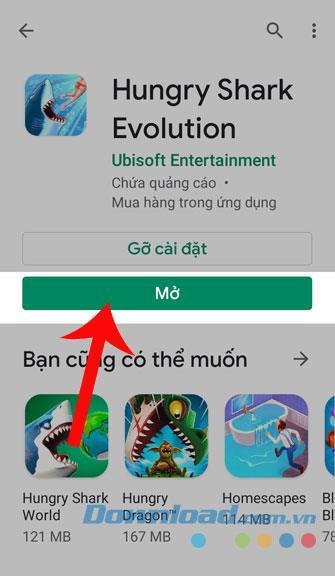 Istruzioni per linstallazione e la riproduzione di Hungry Shark Evolution sul telefono