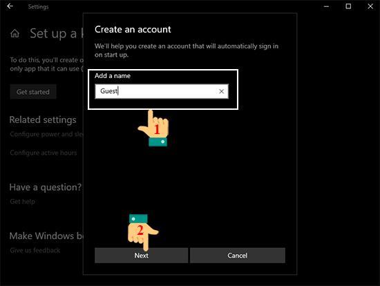 Windows10バージョン1809でキオスクモードアカウントを作成して設定する