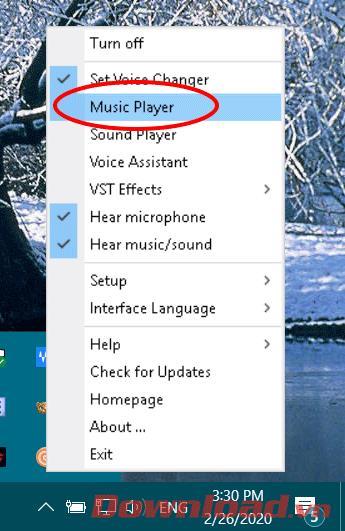 Clownfish Voice Changerソフトウェアによる偽の音声の指示