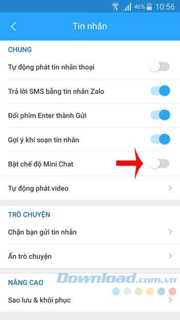 How to turn on Mini chat Zalo: just watch the video, just chat extremely convenient
