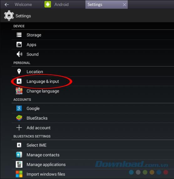 How to activate the virtual keyboard on BlueStacks