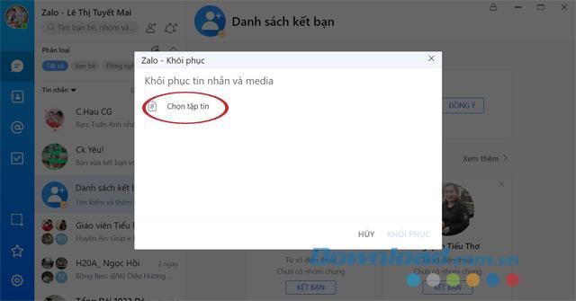 How to recover messages, backup Zalo messages on PC