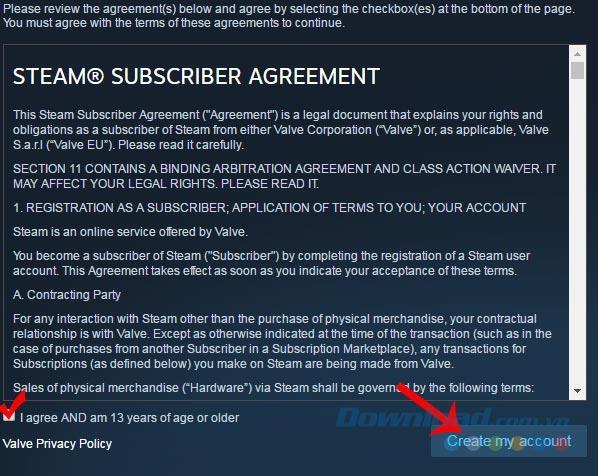 How to sign up for a Steam account