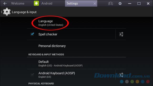 How to change the language for BlueStacks