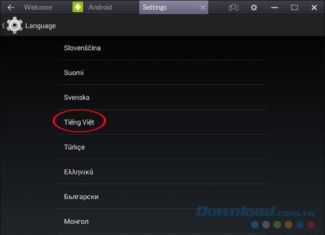 How to change the language for BlueStacks