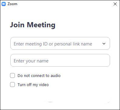 Zoom software on the computer