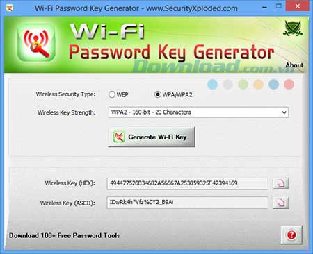 Wi-Fi Key Password Generator 3.1 - إنشاء كلمات مرور للمودم والموجه بسهولة