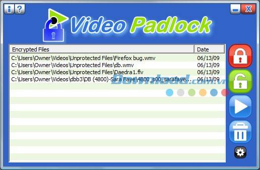 Video Padlock 1.20 - برنامج أمان ملفات الفيديو