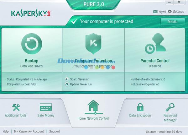 Kaspersky Pure Total Security 3.0 - أمان متعدد الوظائف