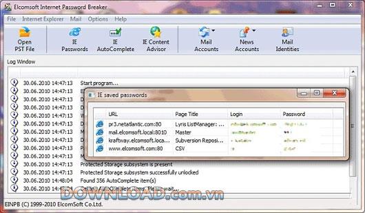 Elcomsoft Internet Password Breaker 2.01.309 - استعادة كلمات المرور للعديد من التطبيقات
