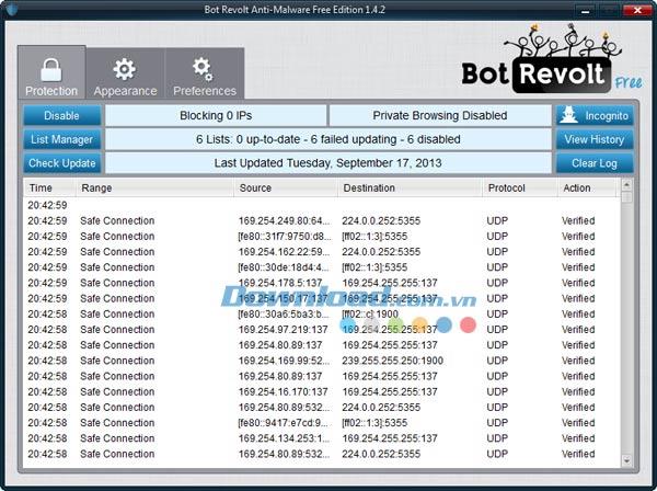 Bot Revolt Anti-Malware Free Edition 1.4.3 - جدار حماية أداة لحماية الكمبيوتر