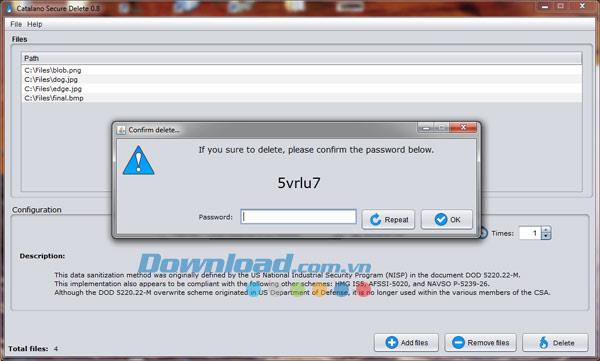 Catalano Secure Delete 0.8 - Dienstprogramm zum dauerhaften Löschen von Dateien