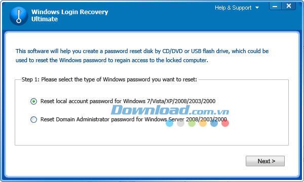 ؛ Windows Login Recovery Ultimate 5.0 - أنشئ كلمة مرور مسؤول جديدة لنظام التشغيل Windows