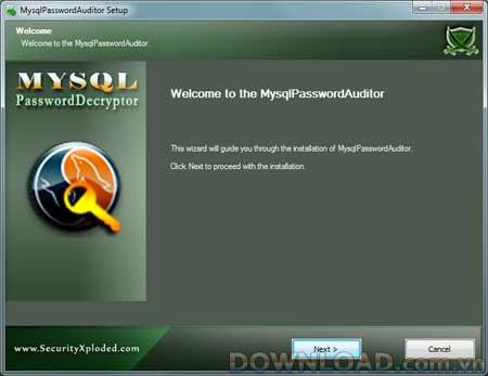 MysqlPasswordAuditor 2.7 - استرداد أو التحقق من كلمات مرور Mysql
