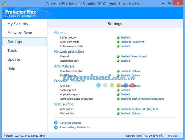Protector Plus Internet Security 10.0.0.1 - تطبيق قوي لحماية الكمبيوتر الشخصي