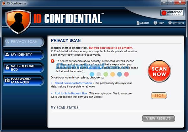 Winferno ID Confidential 2013 - أداة مساعدة لحماية الهوية