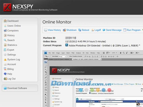 AvierSoft NexSpy Home Edition 2.0 - أداة مراقبة نشاط الكمبيوتر
