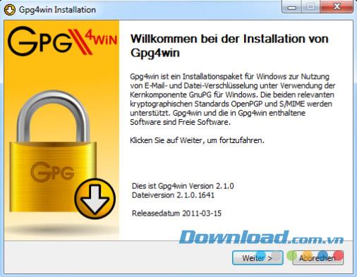 Gpg4win 2.1.0 - أداة أمان فعالة للبريد الإلكتروني